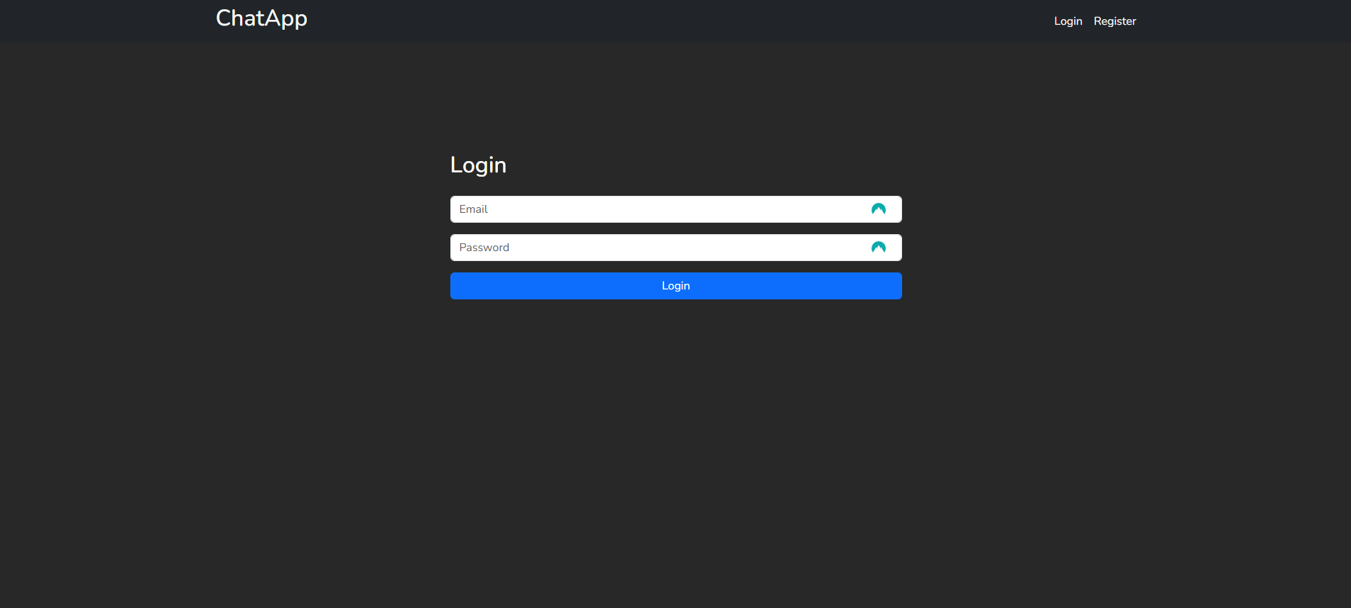 Initial picture of my login application with user1 details entered and a pop-up prompting the user for their 2FA code.